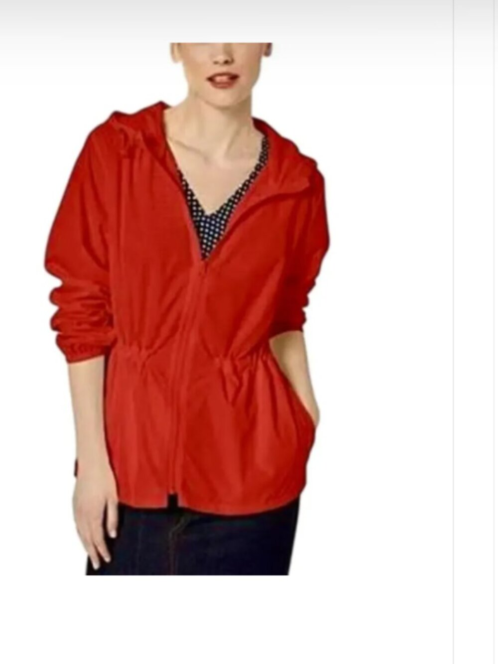 J. Crew Mercantile Red Packable Anorak Windbreaker Jacket S